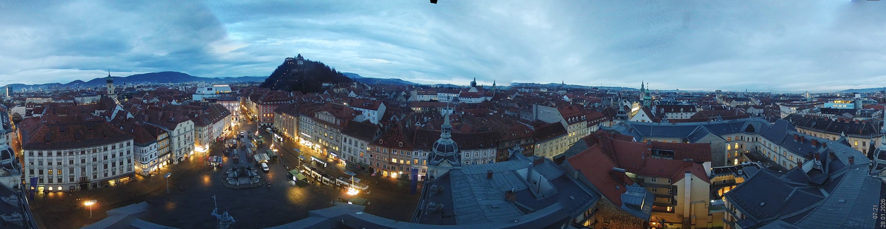 Archiv Foto Webcam Grazer Rathaus