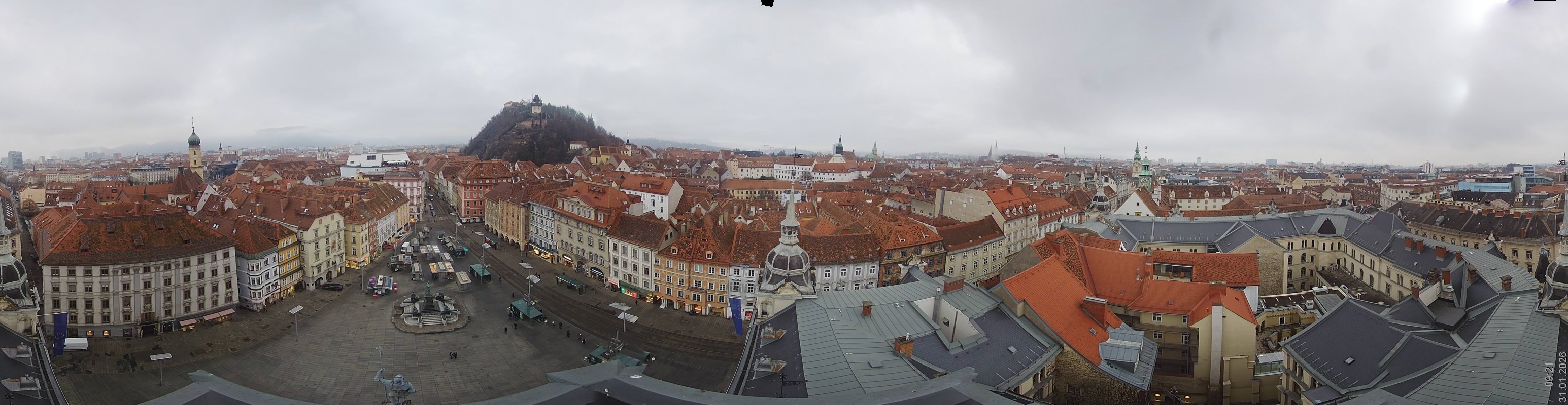 Archiv Foto Webcam Grazer Rathaus