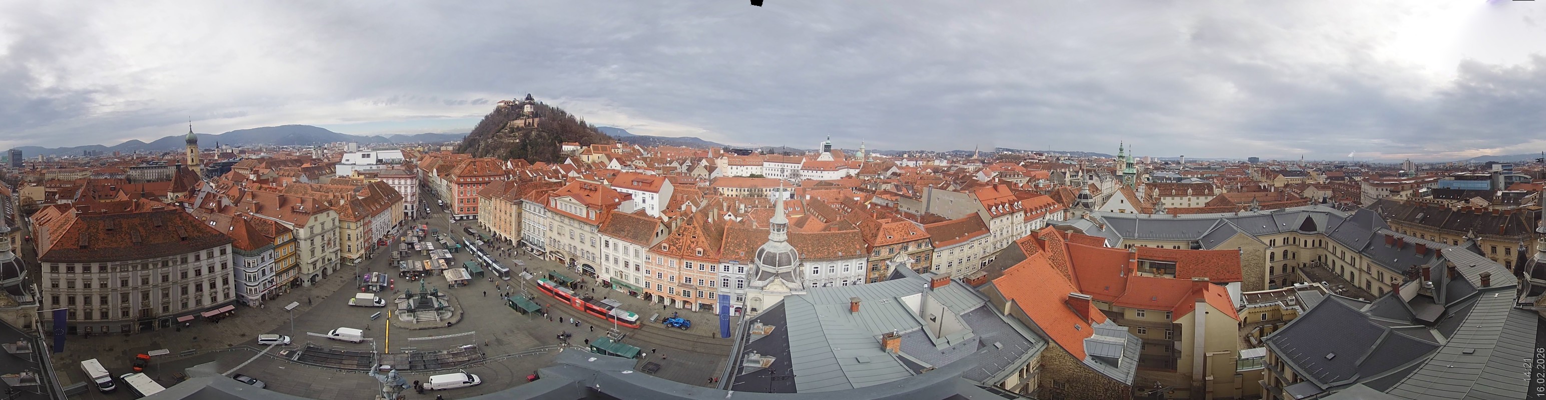 Archiv Foto Webcam Grazer Rathaus