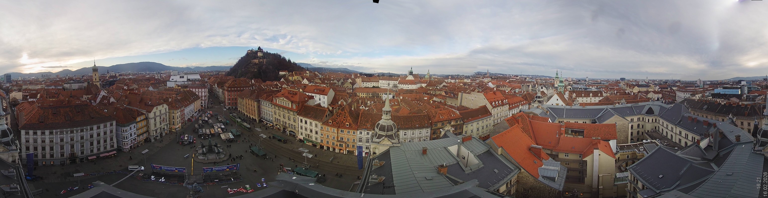 Archiv Foto Webcam Grazer Rathaus