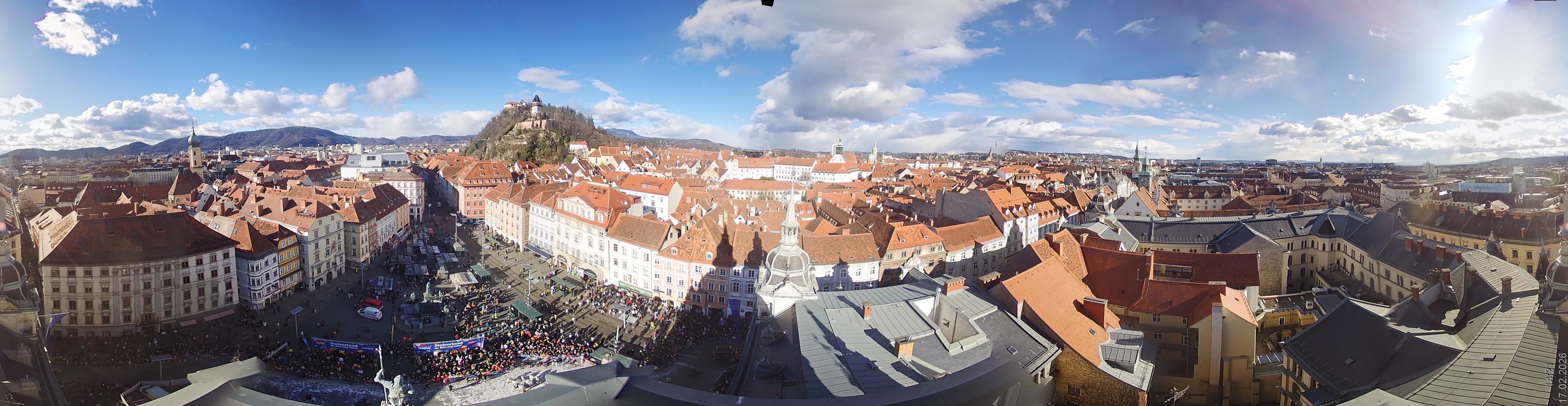 Archiv Foto Webcam Grazer Rathaus