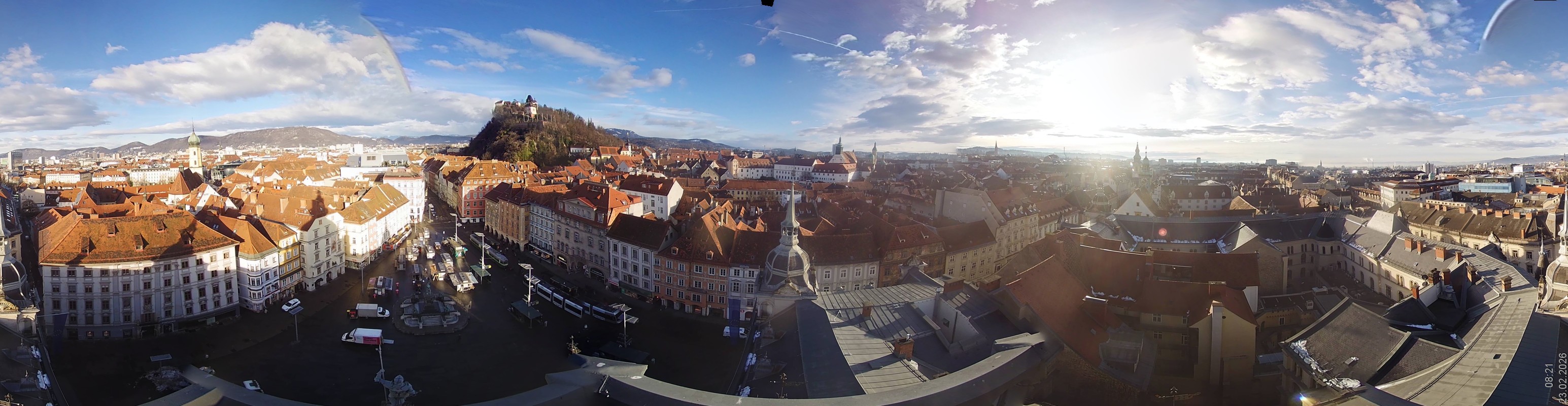 Archiv Foto Webcam Grazer Rathaus