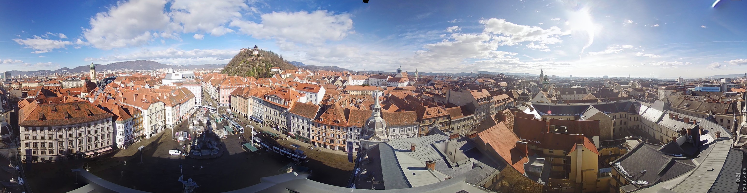 Archiv Foto Webcam Grazer Rathaus