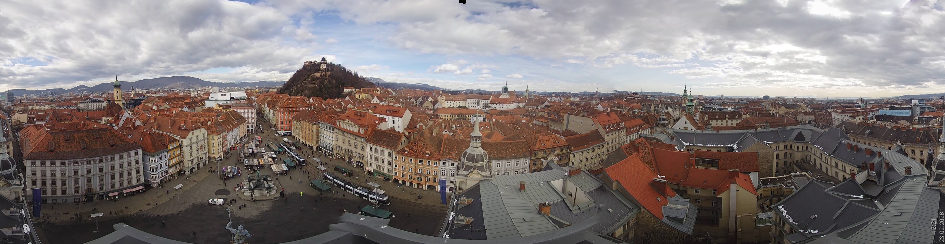 Archiv Foto Webcam Grazer Rathaus