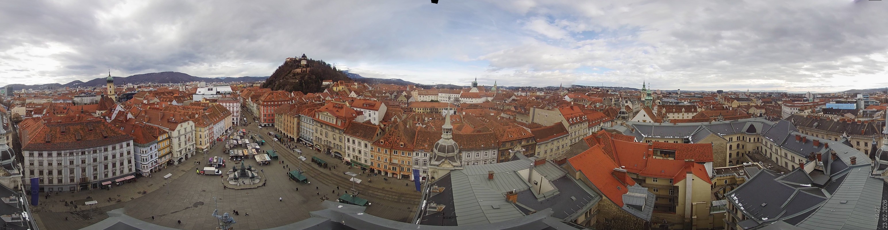 Archiv Foto Webcam Grazer Rathaus