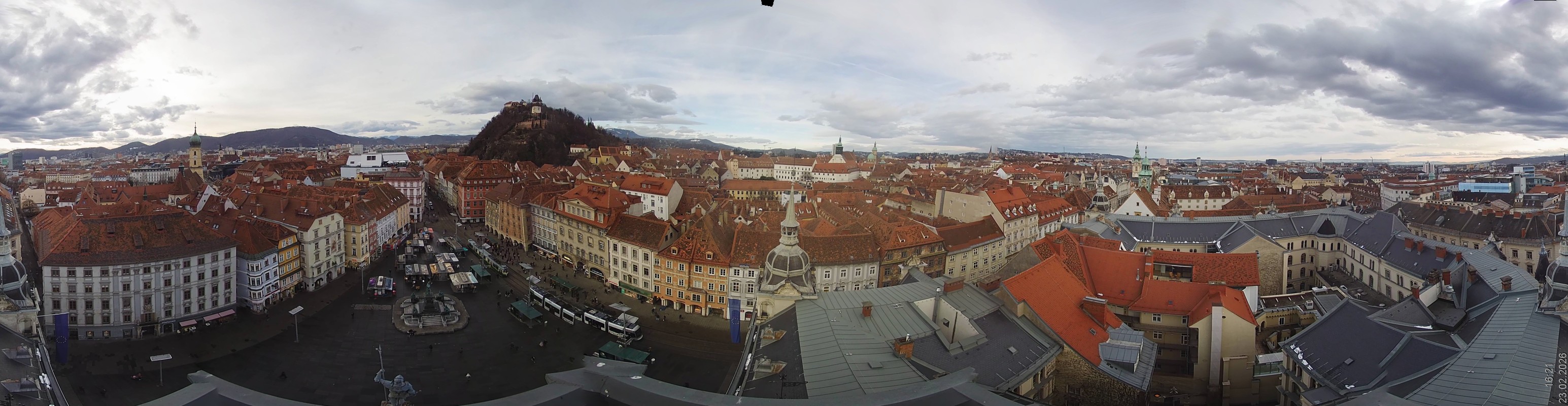 Archiv Foto Webcam Grazer Rathaus