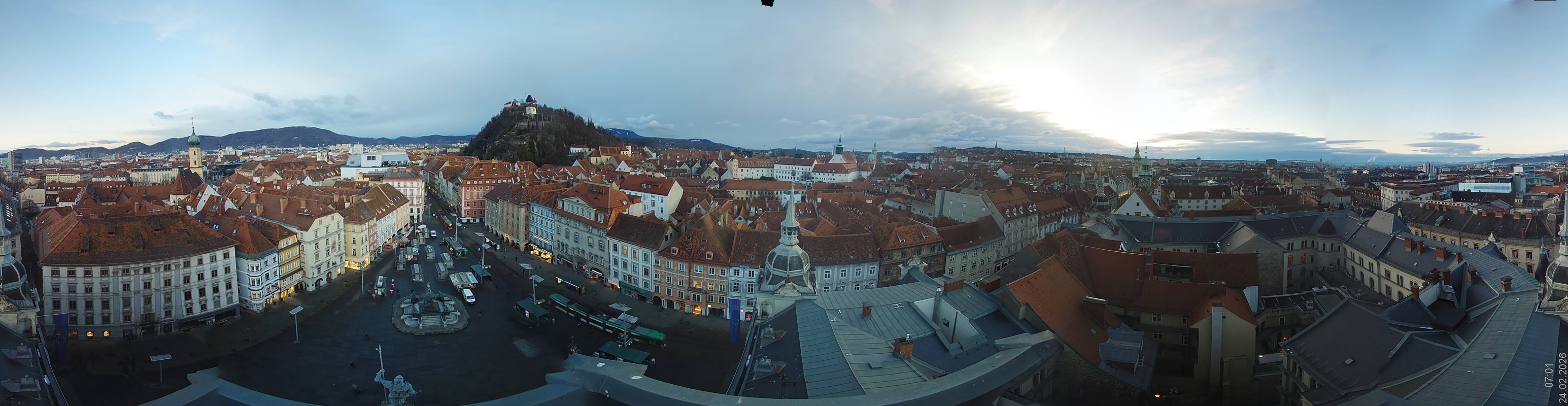 Archiv Foto Webcam Grazer Rathaus