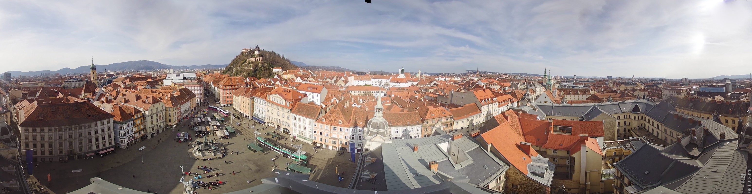 Archiv Foto Webcam Grazer Rathaus