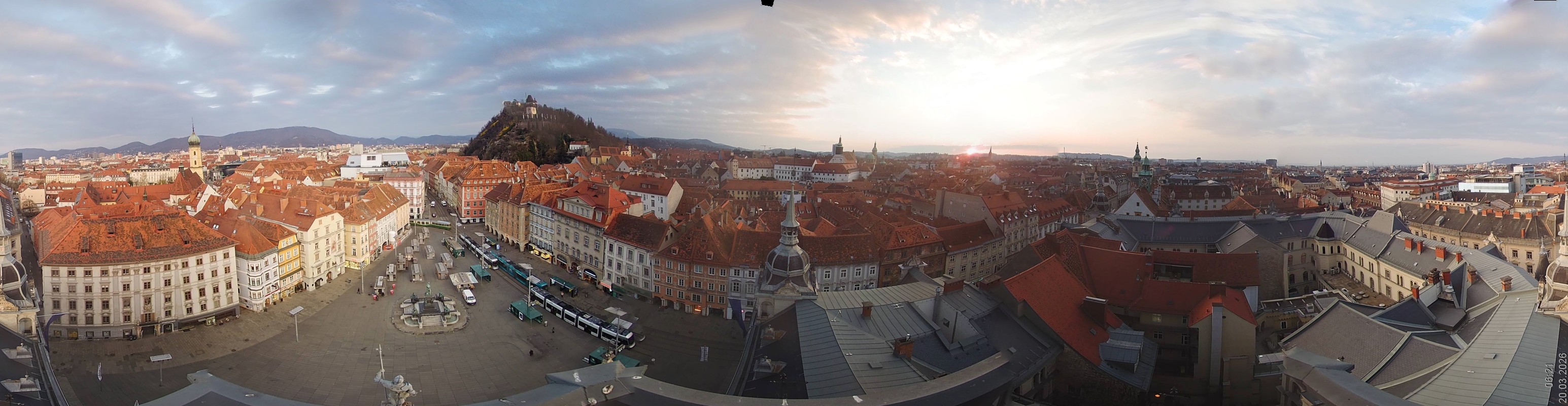 Archiv Foto Webcam Grazer Rathaus