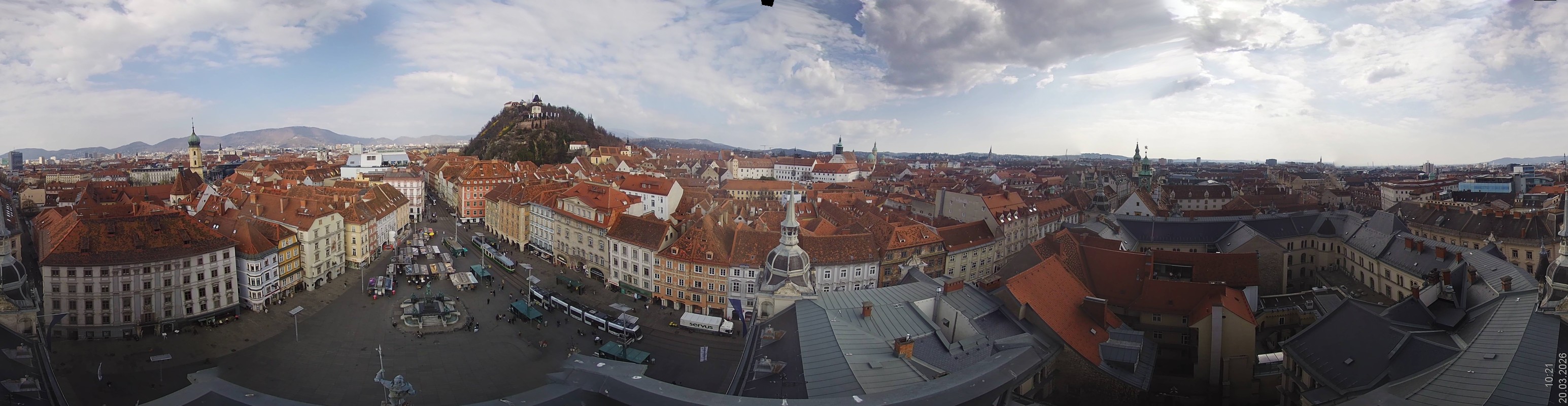 Archiv Foto Webcam Grazer Rathaus