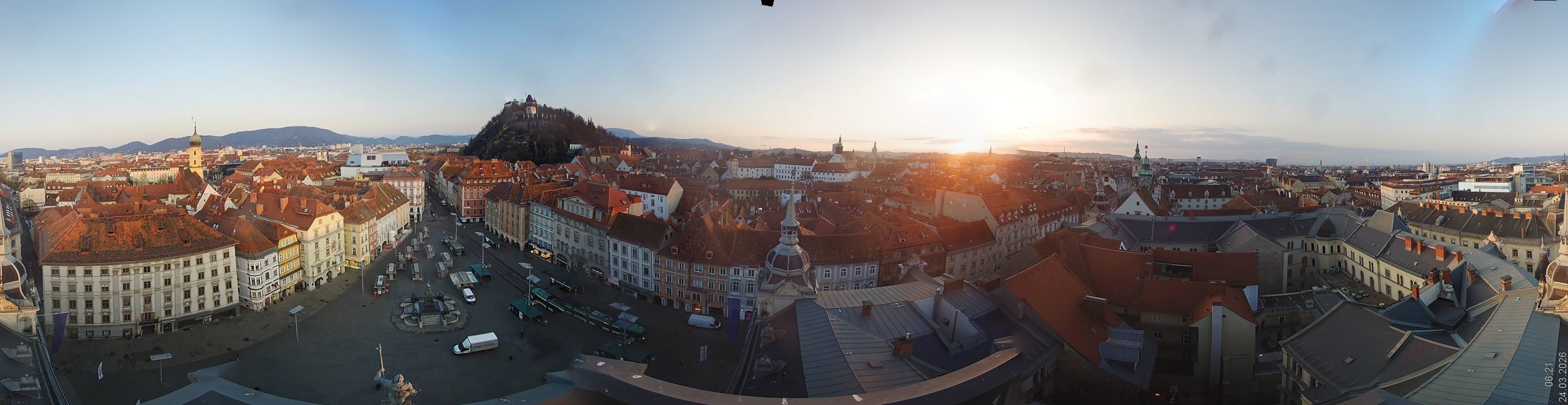 Archiv Foto Webcam Grazer Rathaus
