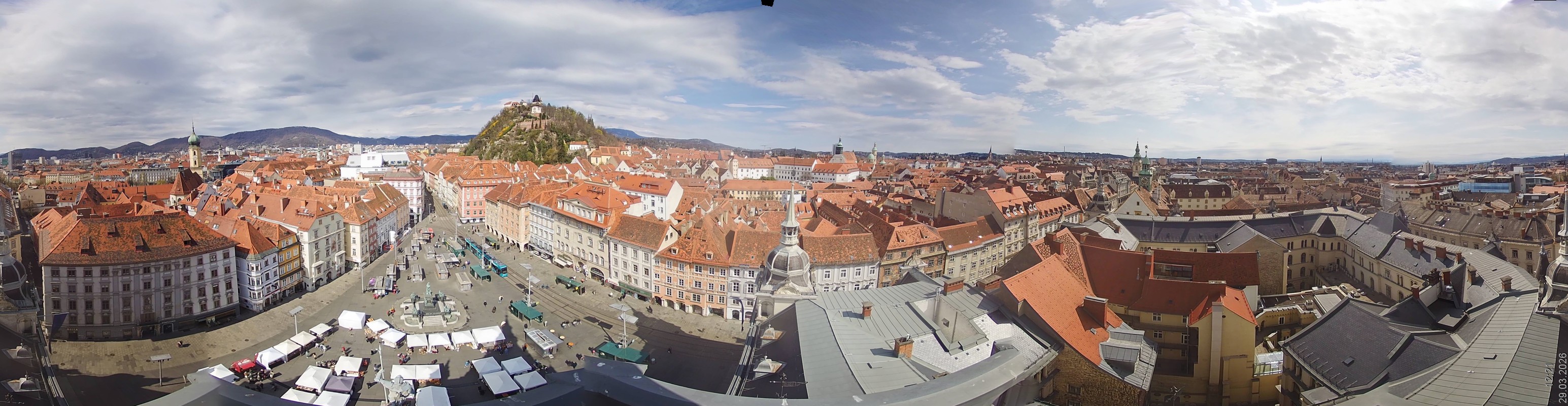 Archiv Foto Webcam Grazer Rathaus