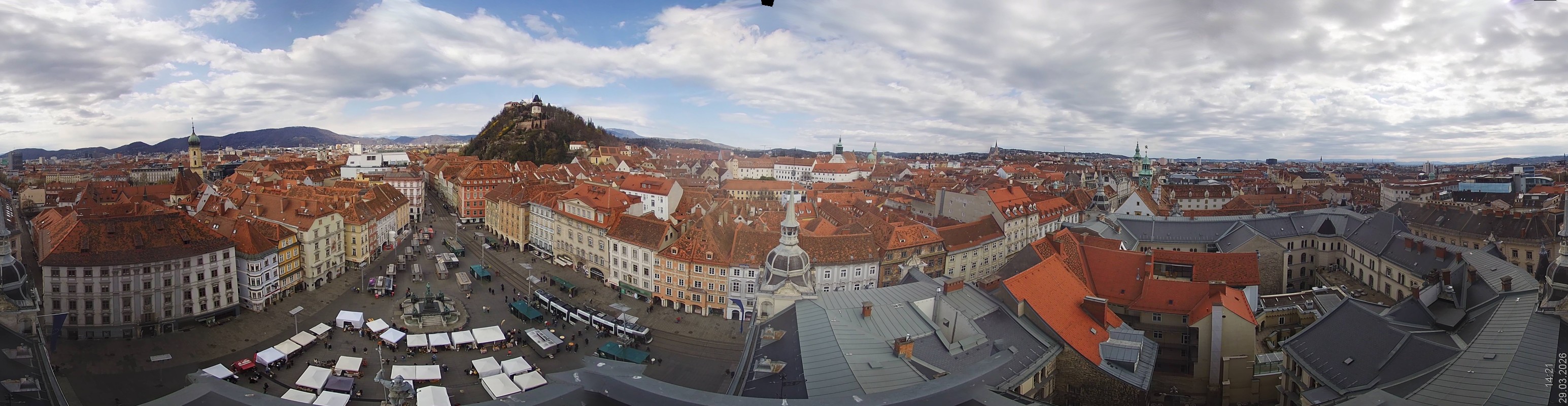 Archiv Foto Webcam Grazer Rathaus