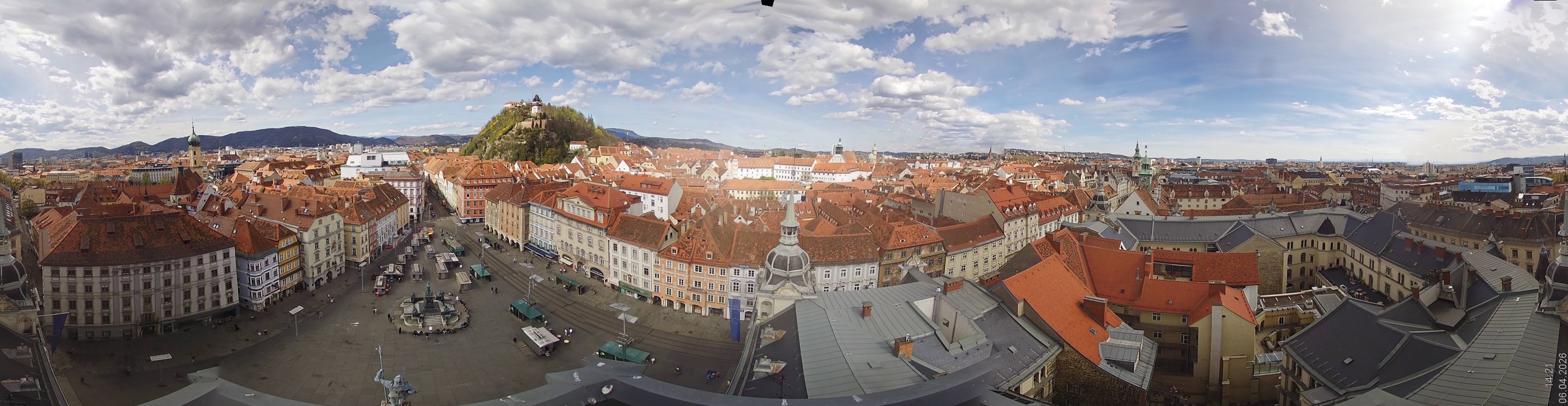 Archiv Foto Webcam Grazer Rathaus