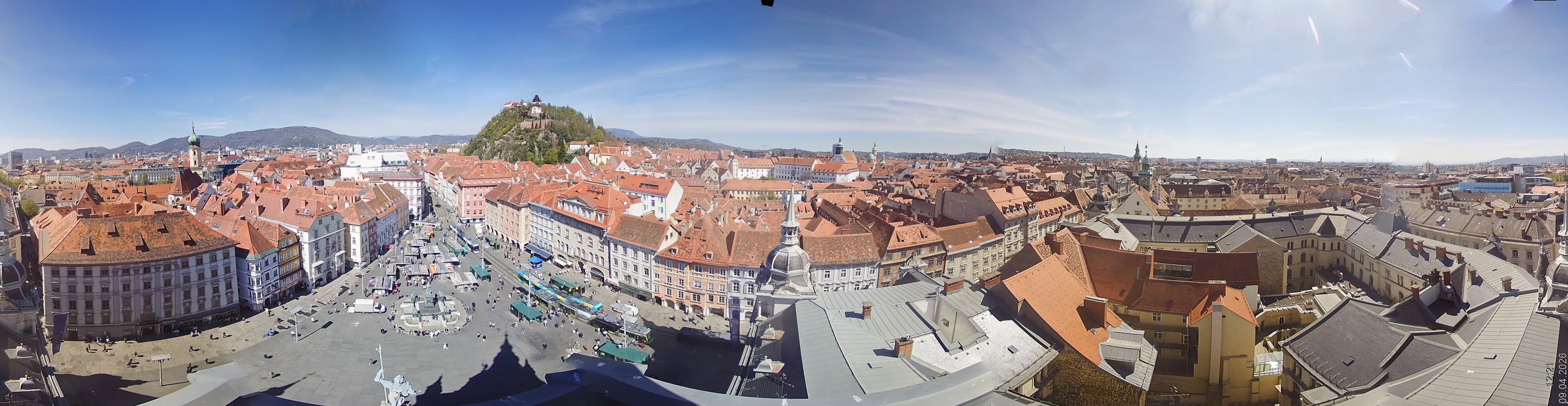 Archiv Foto Webcam Grazer Rathaus