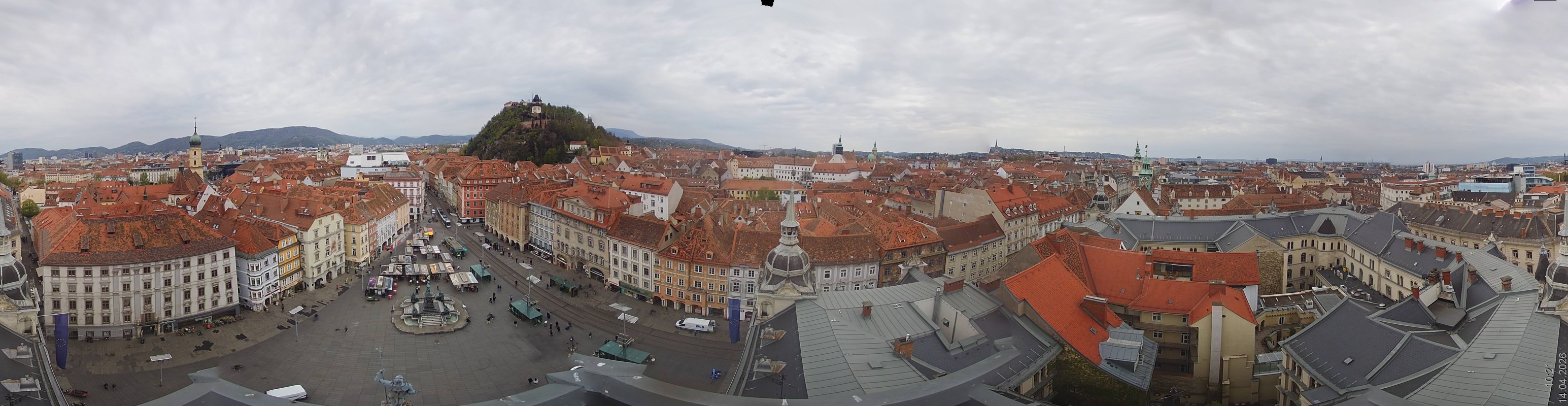 Archiv Foto Webcam Grazer Rathaus