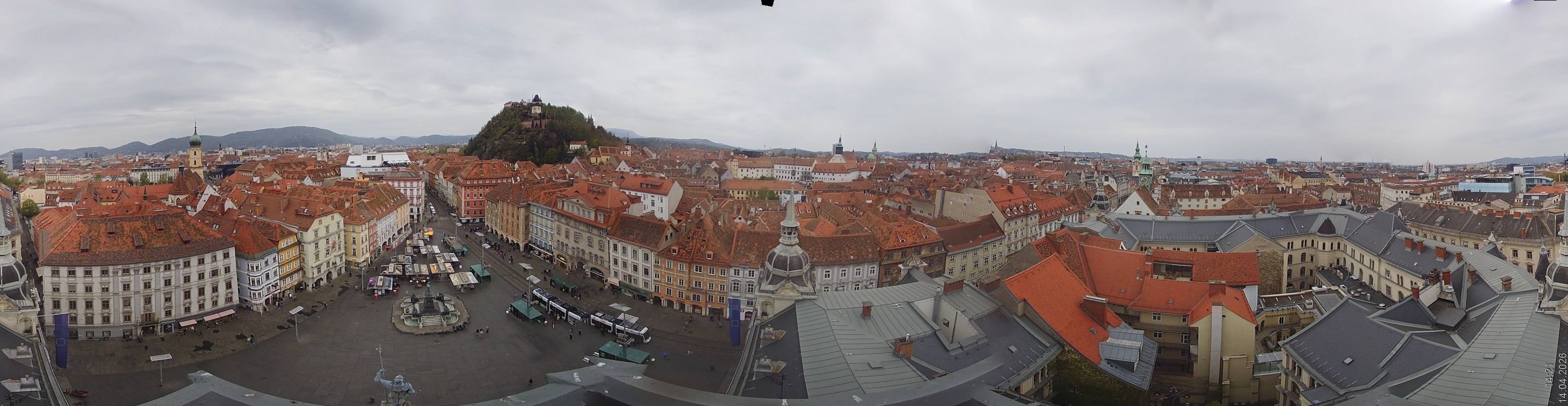 Archiv Foto Webcam Grazer Rathaus