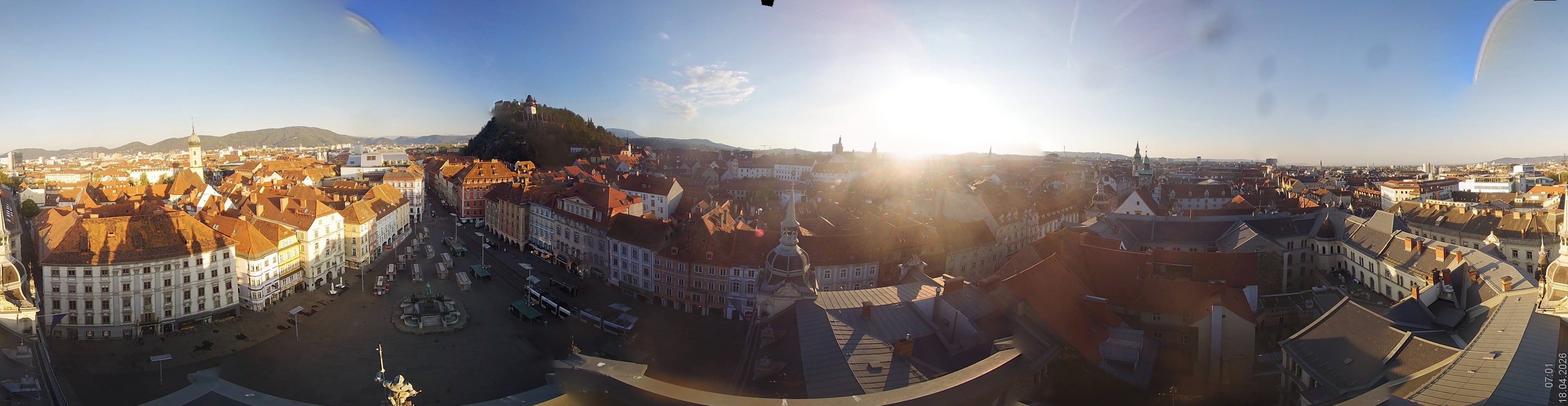 Archiv Foto Webcam Grazer Rathaus