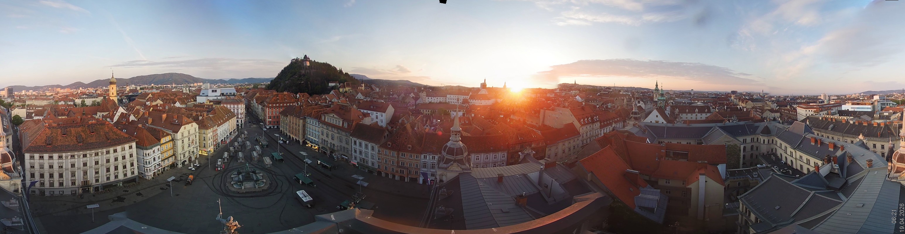 Archiv Foto Webcam Grazer Rathaus