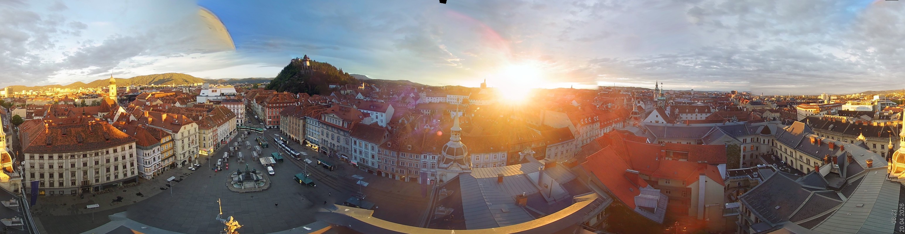 Archiv Foto Webcam Grazer Rathaus