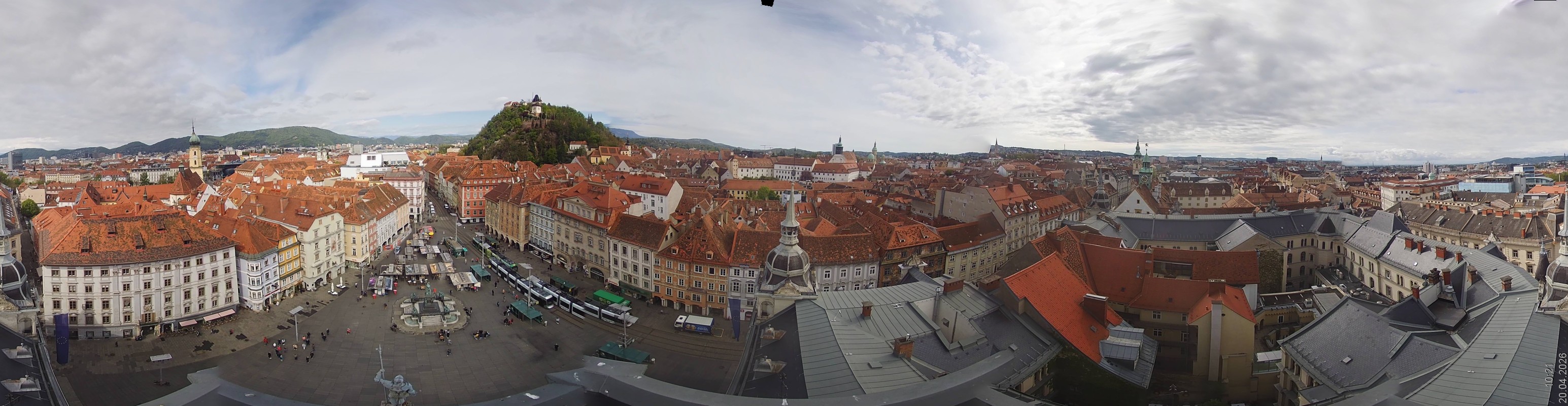 Archiv Foto Webcam Grazer Rathaus