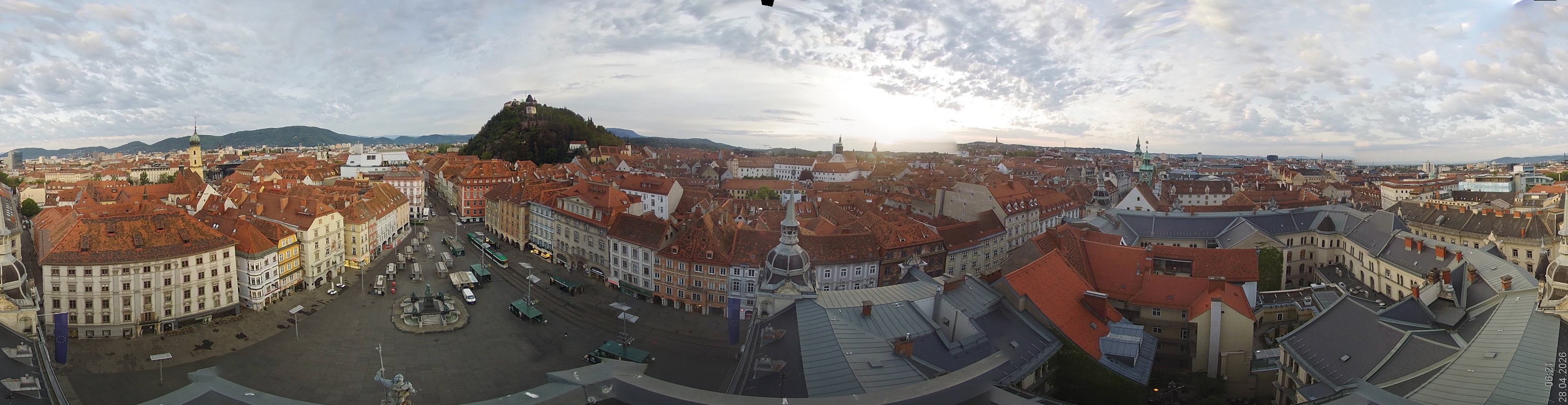 Archiv Foto Webcam Grazer Rathaus