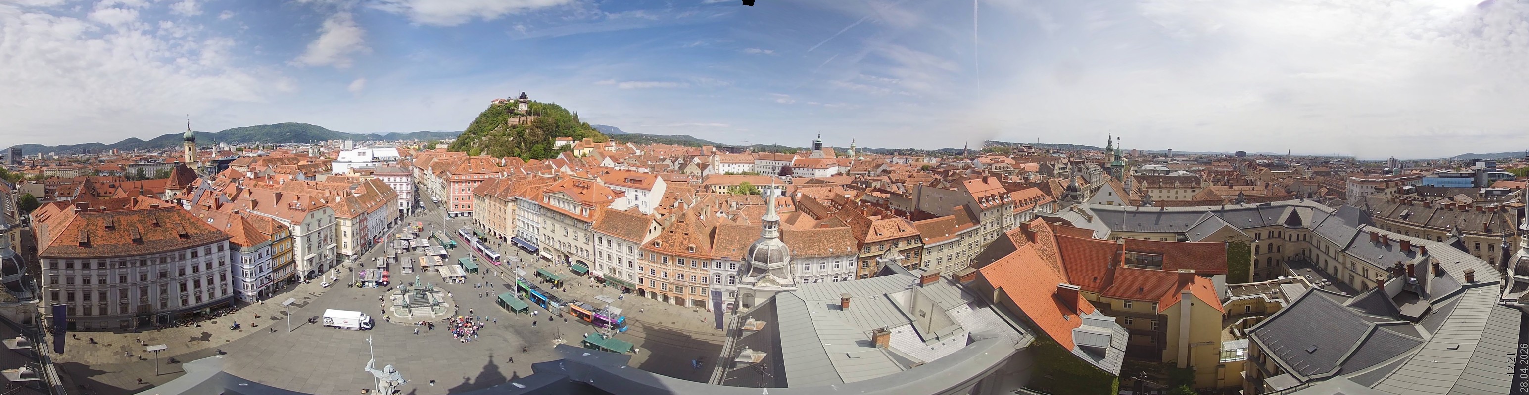 Archiv Foto Webcam Grazer Rathaus