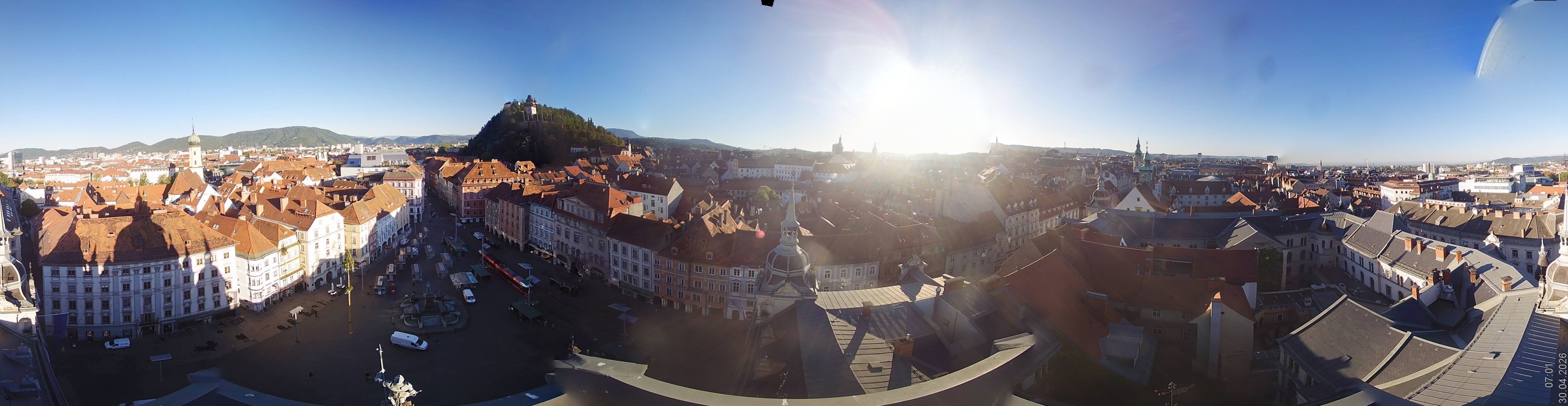 Archiv Foto Webcam Grazer Rathaus