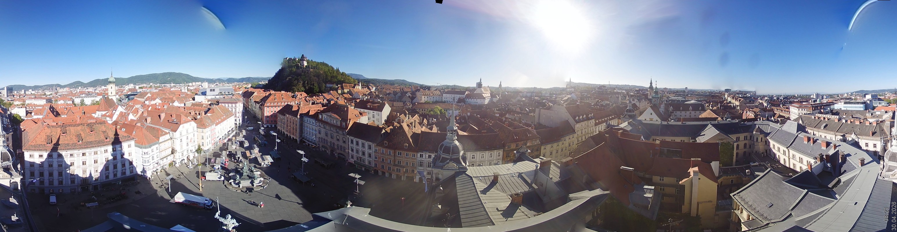 Archiv Foto Webcam Grazer Rathaus