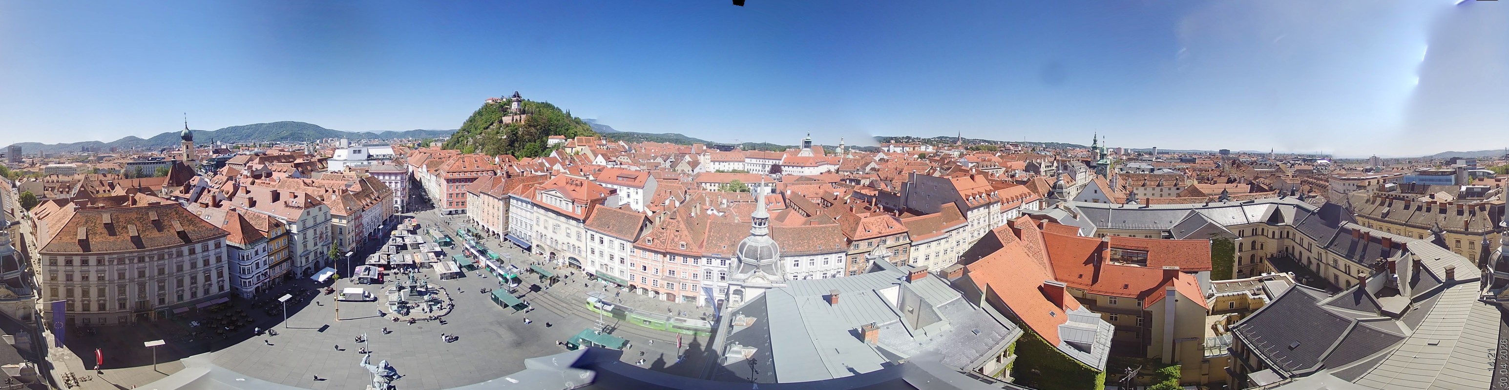 Archiv Foto Webcam Grazer Rathaus