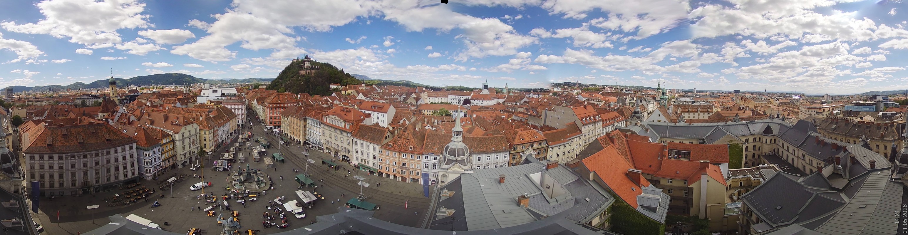 Archiv Foto Webcam Grazer Rathaus