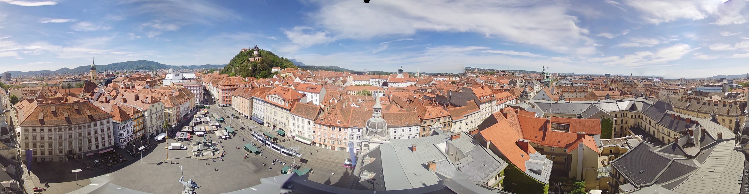 Archiv Foto Webcam Grazer Rathaus