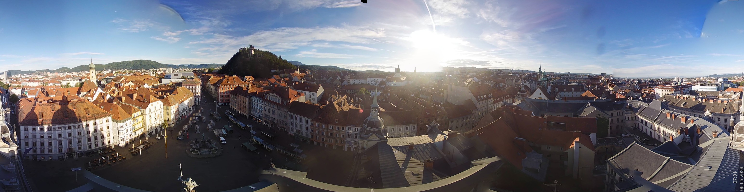 Archiv Foto Webcam Grazer Rathaus