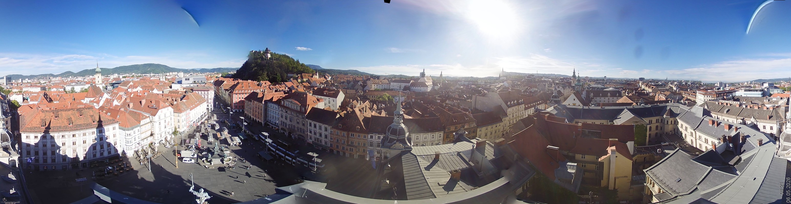 Archiv Foto Webcam Grazer Rathaus
