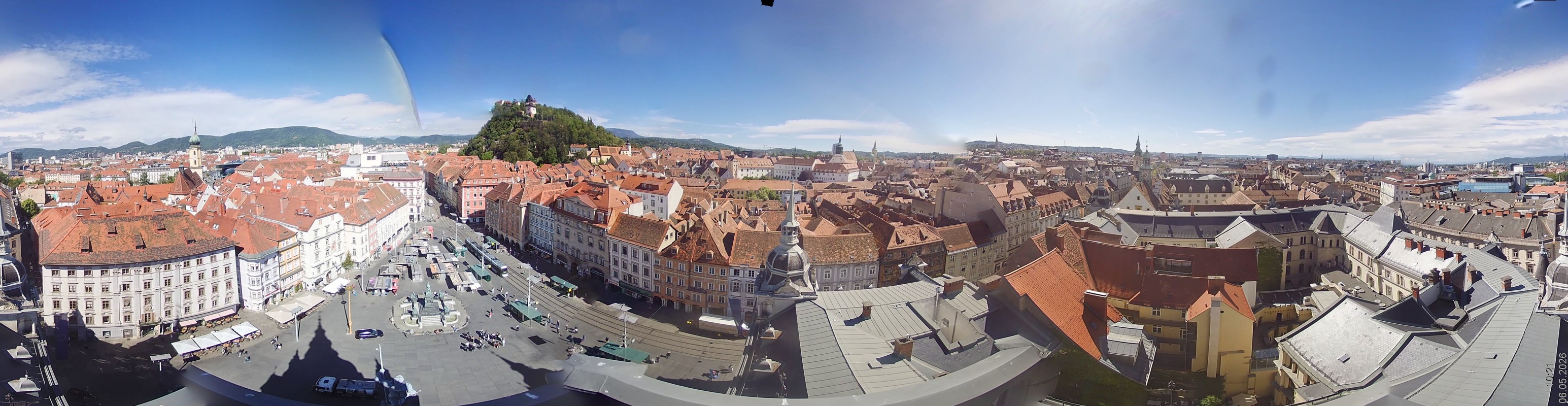 Archiv Foto Webcam Grazer Rathaus