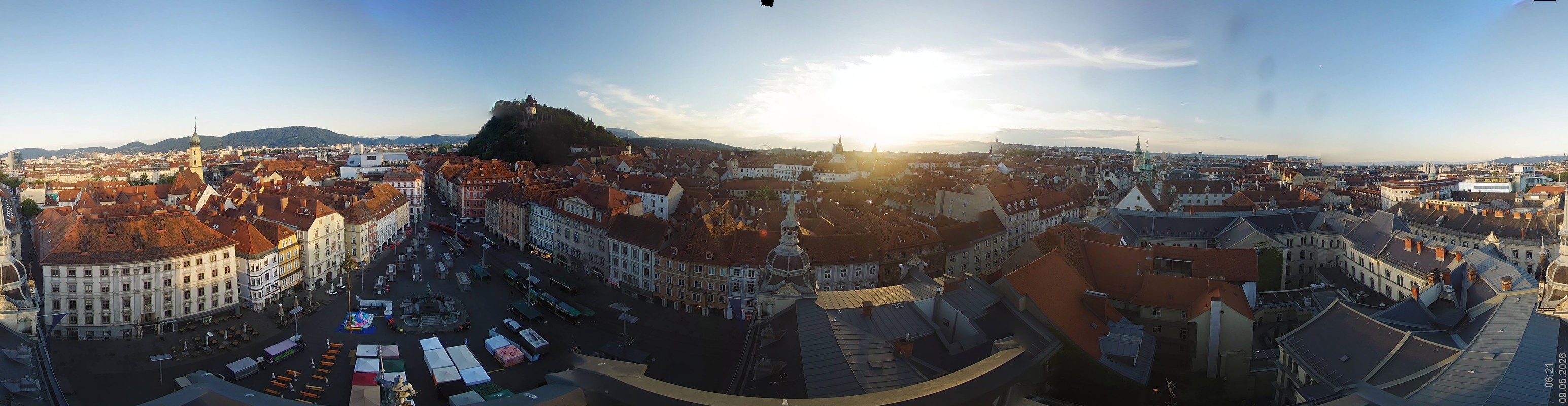Archiv Foto Webcam Grazer Rathaus