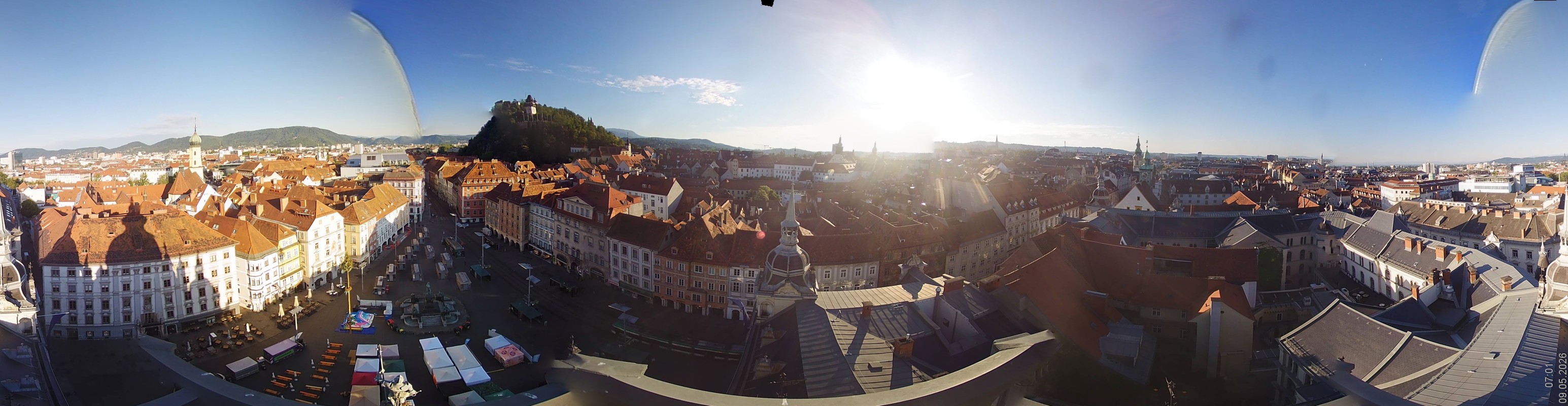 Archiv Foto Webcam Grazer Rathaus