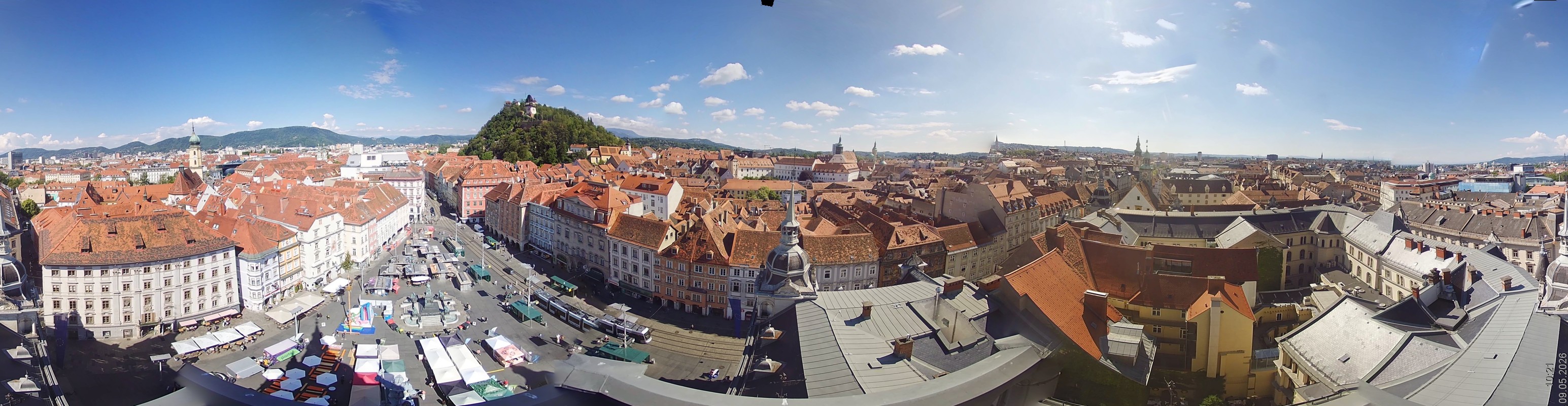 Archiv Foto Webcam Grazer Rathaus