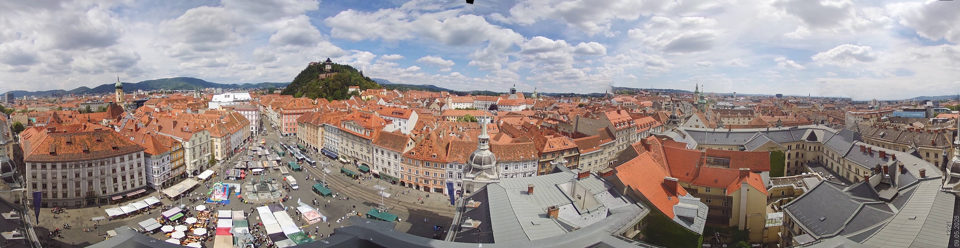 Archiv Foto Webcam Grazer Rathaus