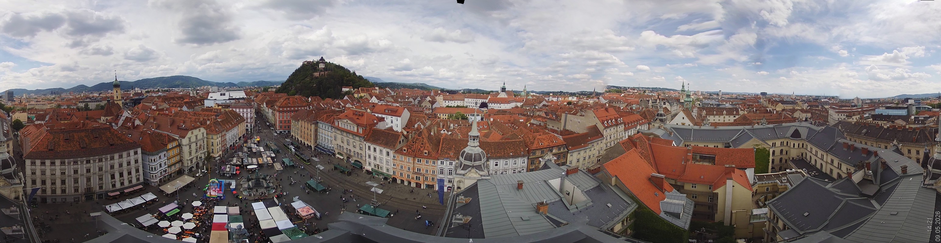 Archiv Foto Webcam Grazer Rathaus