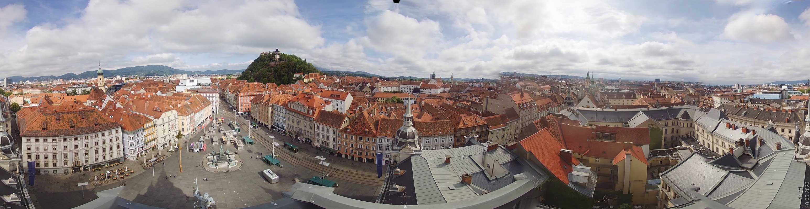 Archiv Foto Webcam Grazer Rathaus