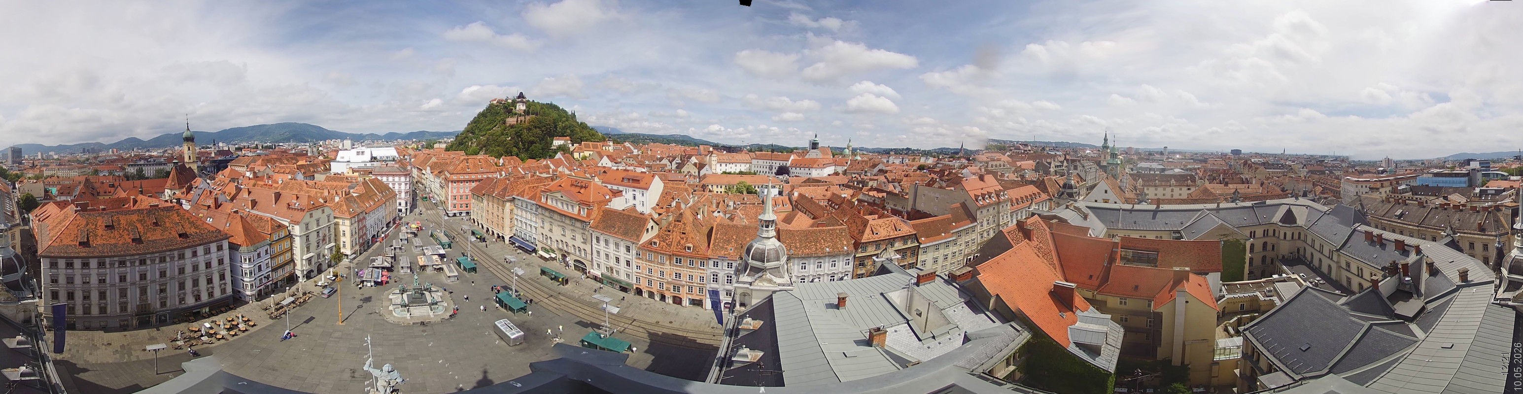 Archiv Foto Webcam Grazer Rathaus