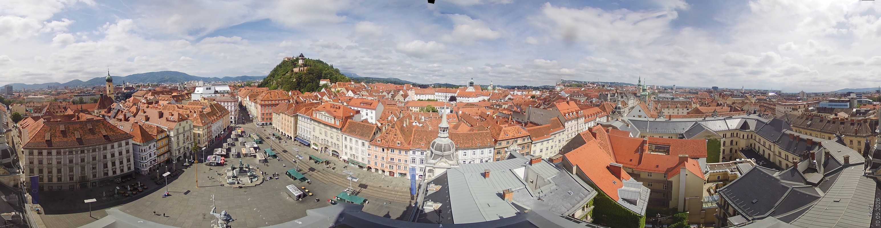 Archiv Foto Webcam Grazer Rathaus