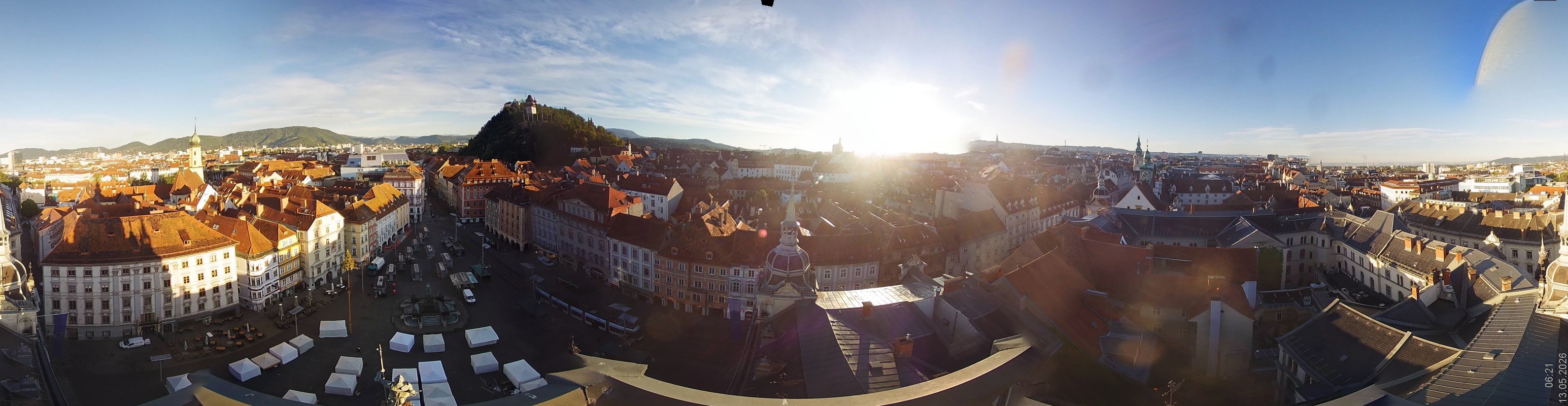 Archiv Foto Webcam Grazer Rathaus