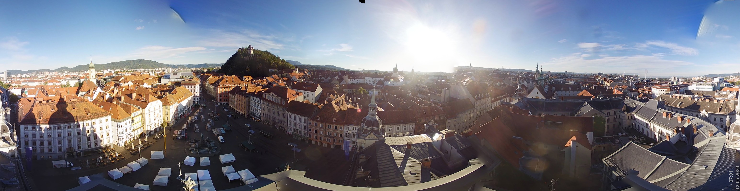Archiv Foto Webcam Grazer Rathaus