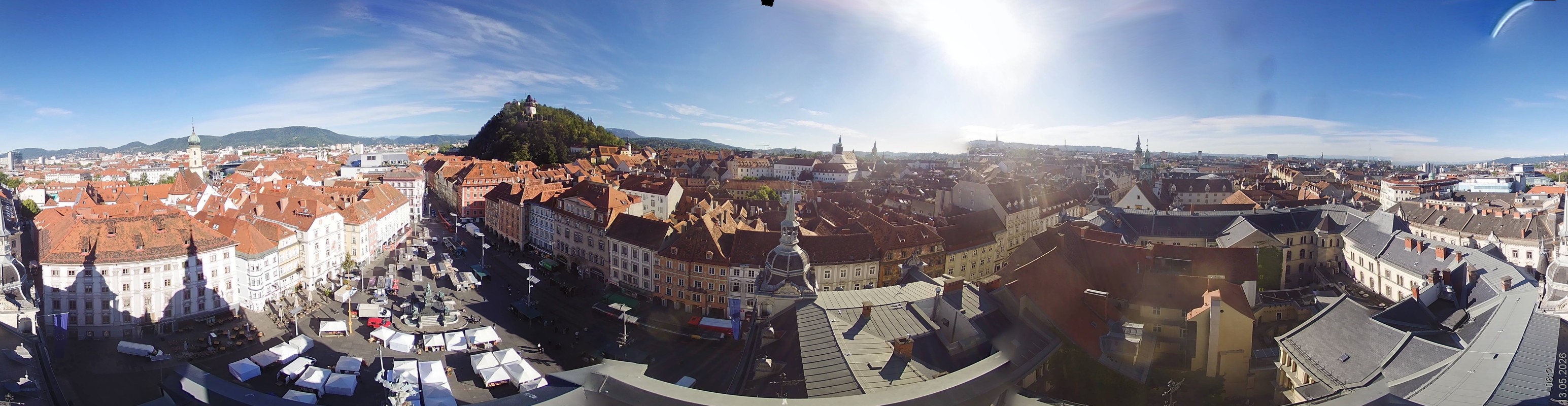 Archiv Foto Webcam Grazer Rathaus