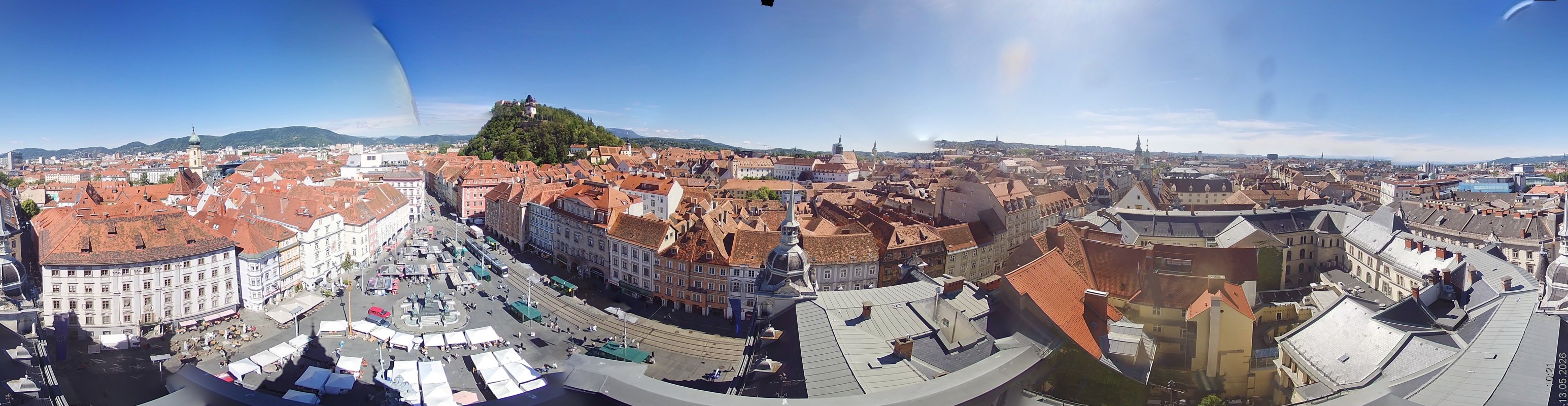 Archiv Foto Webcam Grazer Rathaus