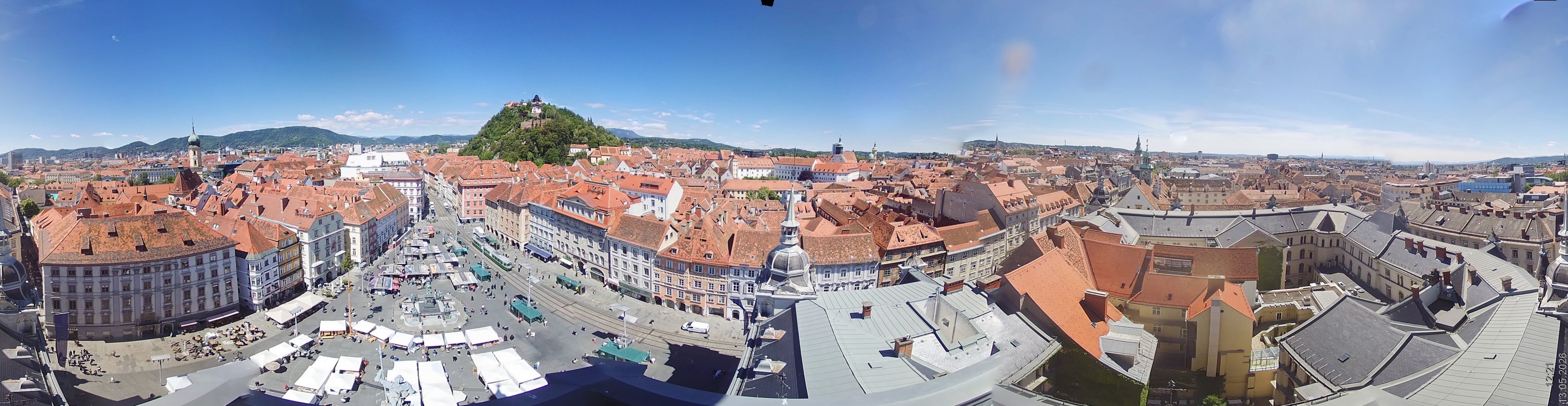 Archiv Foto Webcam Grazer Rathaus