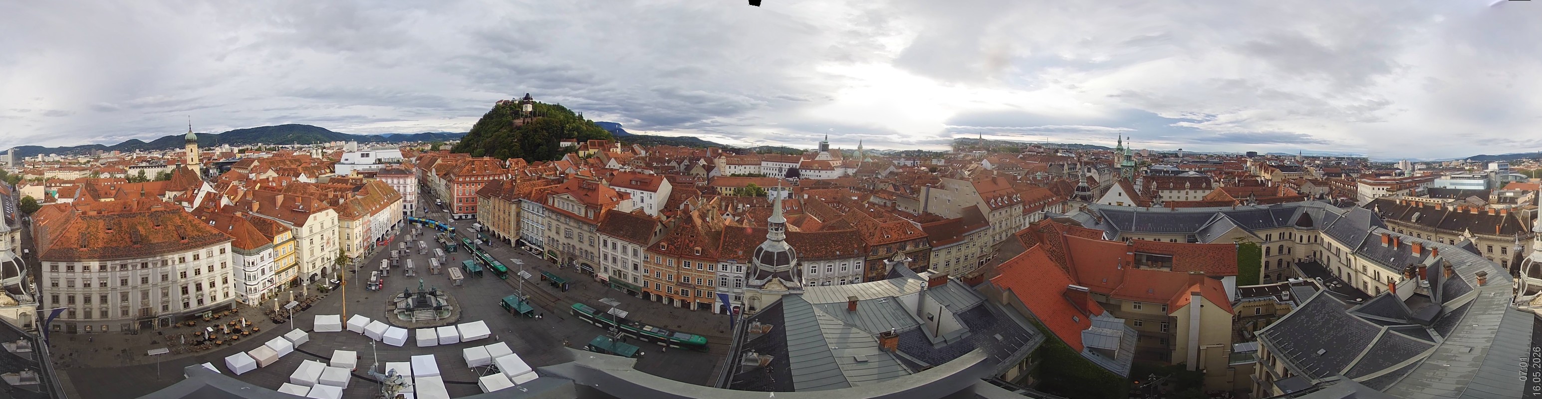 Archiv Foto Webcam Grazer Rathaus
