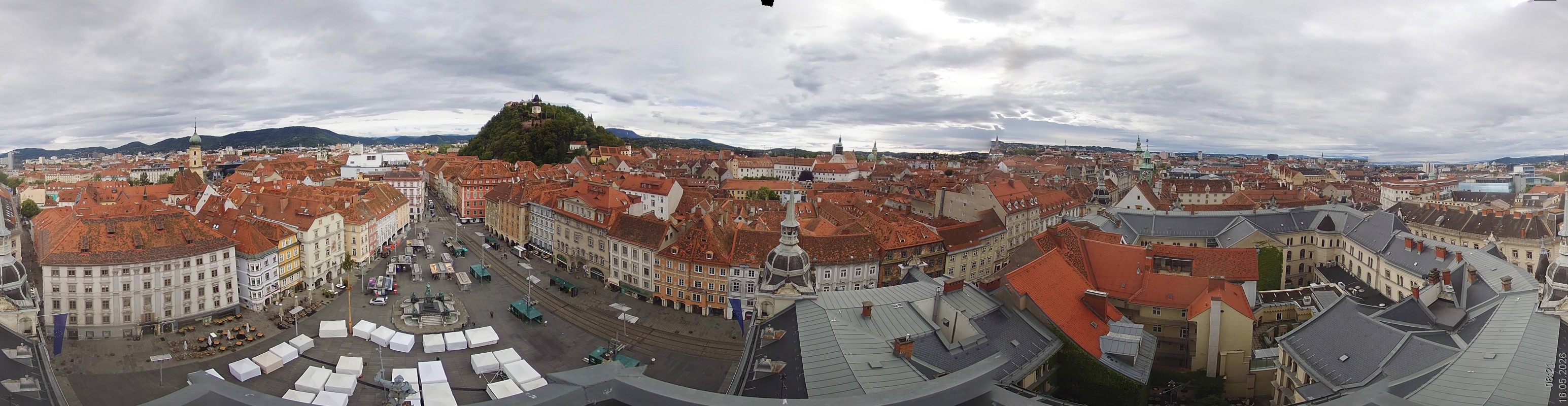 Archiv Foto Webcam Grazer Rathaus